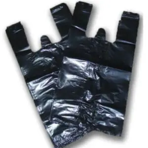 Siyah ve Kirli Beyaz Atlet Poşet