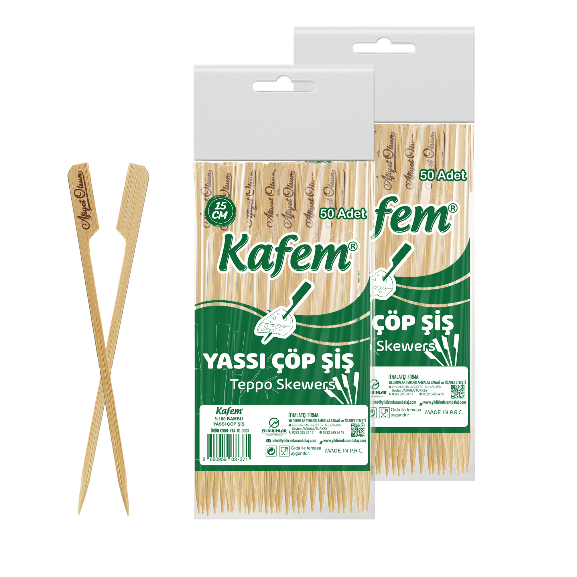 yassi afiyet olsun Çöp şiş 15 cm 50 adet